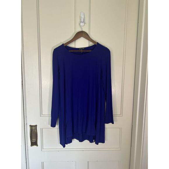 Eileen Fisher Tops - Eileen Fisher Jersey Stretch Tunic Blouse Womens Size Medium Blue Classic USA